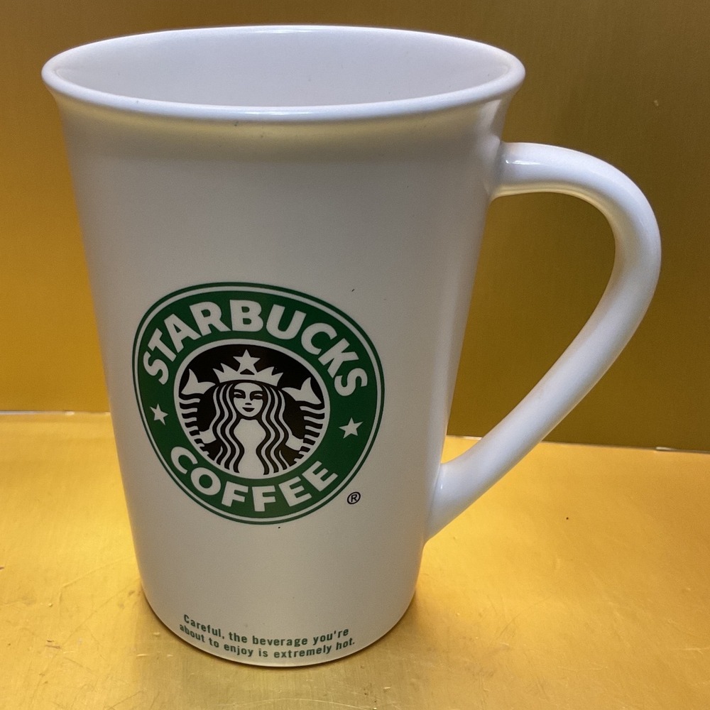 Starbucks Coffee 2006 Siren Logo White Ceramic Mug 12oz Tall Cup Vintage